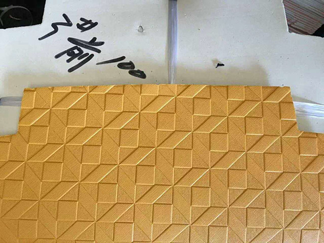 the latest market leather embossing sample