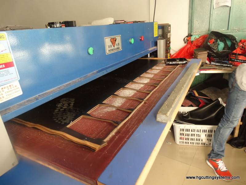 Leather cutting machine