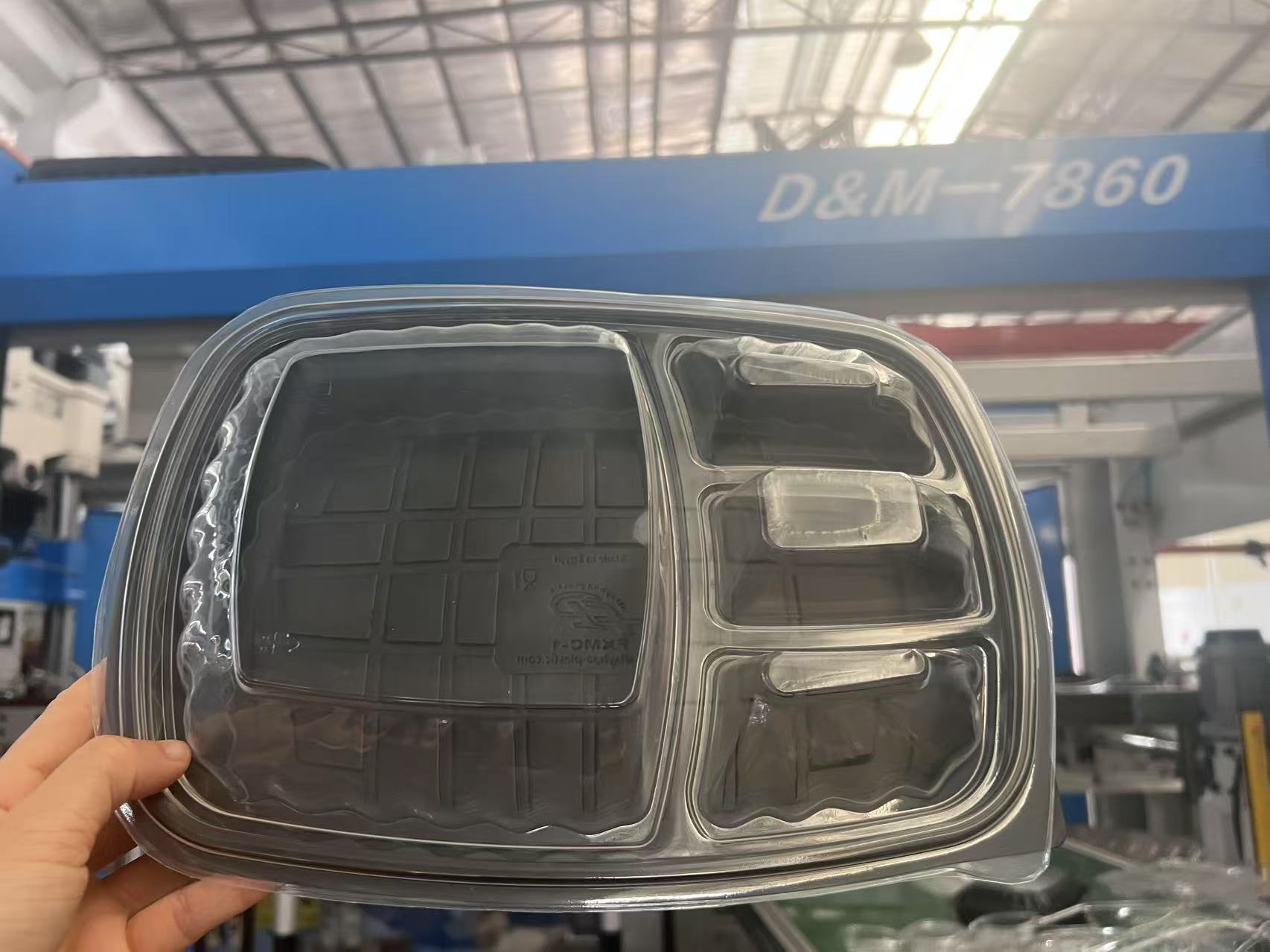 PP Lunch tray with 4 divided cover to Egypt DM60 (2)
