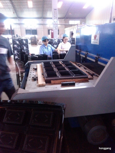 Double side automatic blister packaging food container cutting machine