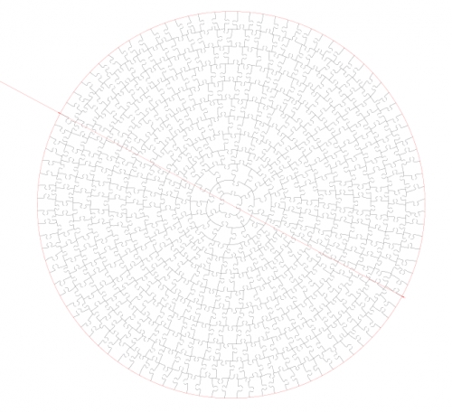 round shape puzzle die cut template