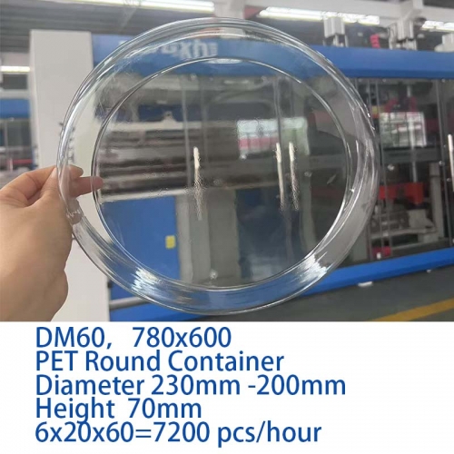 PET Clear High Dome Bakery Cover Production By DM60